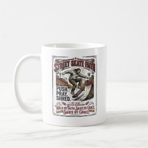 Taza De Café Camiseta de skate longboard Jesús Cristiano