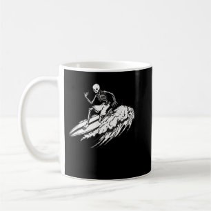 Taza De Café Camiseta de Skeleton Surf Surfing