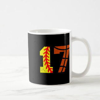 Taza De Café Camiseta de Softll Sketll número 17 Cumpleaños div