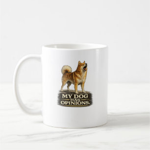 Taza De Café Camiseta de Spitz Finlandés – Mi Perro Tiene Opini