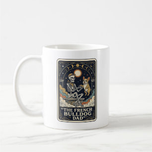 Taza De Café Camiseta de Tarot de Esqueleto Vintage de Papá Bul
