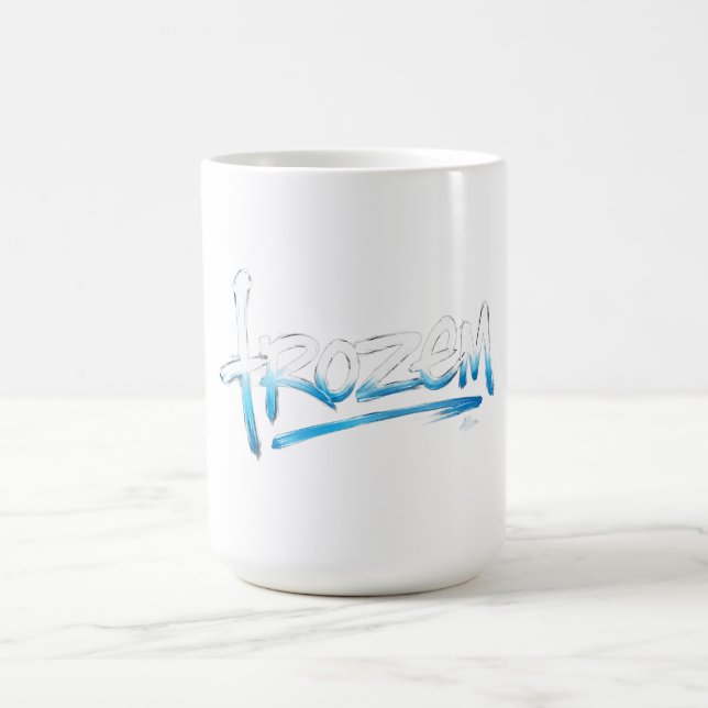Taza De Café Camiseta de texto congelado (Centro)