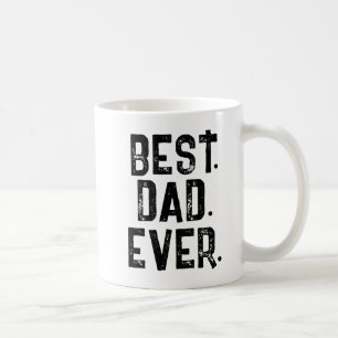 Taza De Café Camiseta de tipografía blanca EL MEJOR PADRE DE MO
