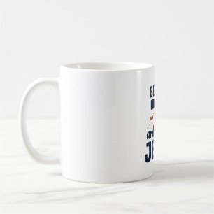Taza De Café Camiseta de tipografía cristiana Quédate quieto y 