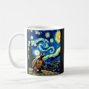 Taza De Café Camiseta de Tortuga Artística Tortuga de la Noche 