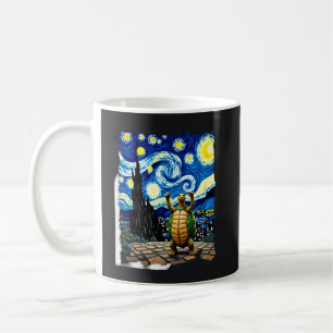 Taza De Café Camiseta de Tortuga Artística Tortuga de la Noche