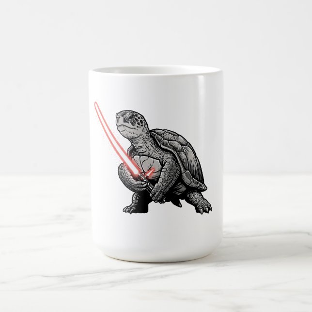 Taza De Café camiseta de tortuga jedi (Centro)