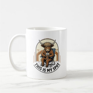 Taza De Café Camiseta de vaca de béisbol con mascota de café he