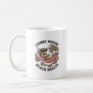Taza De Café Camiseta de vaca de playa arte de animal de granja