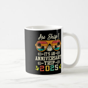 Taza De Café Camiseta de viaje de aniversario de bodas 2025