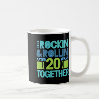 Taza De Café Camiseta del 20° aniversario 20 años juntos pareja