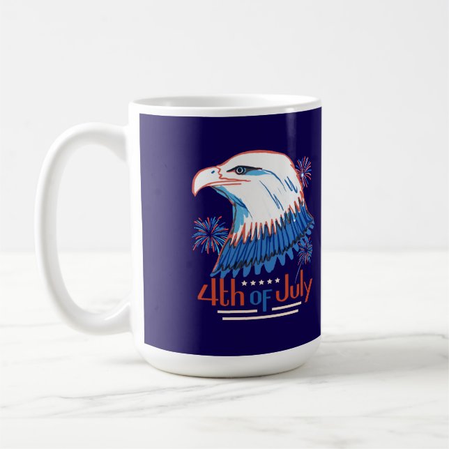Taza De Café Camiseta del 4 de Julio (Izquierda)