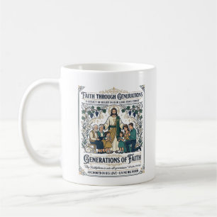Taza De Café Camiseta del Árbol Genealógico de Jesús Diseño Bas