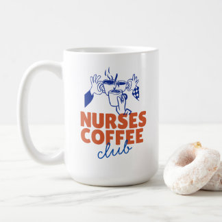 Taza De Café Camiseta del Club de Café de Enfermeras Retro