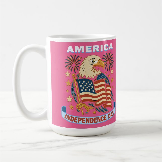 Taza De Café Camiseta del Día de la Independencia (Izquierda)