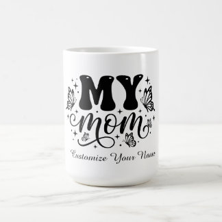 Taza De Café Camiseta del Día de la Madre Mariposa Estética de