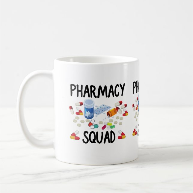 Taza De Café Camiseta del equipo de farmacia (Izquierda)