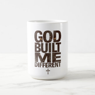 Taza De Café Camiseta Dios Me Construyó Diferente, Ropa Calleje