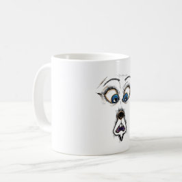 Taza De Café Camiseta divertida con cara de dibujos animados co