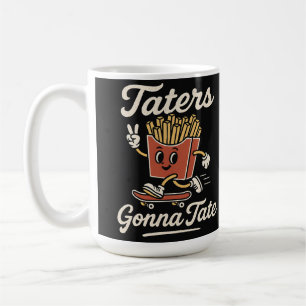 Taza De Café Camiseta divertida con papas fritas y juego de pal