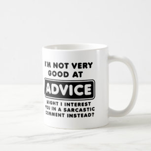 Taza De Café Camiseta Divertida: Consejo Versus Sarcasmo