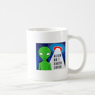 Taza De Café Camiseta divertida de alienígena sin amante de la