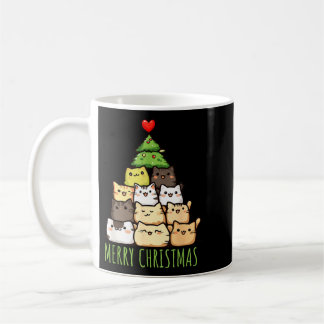 Taza De Café Camiseta divertida de amor por gatos en Navidad _