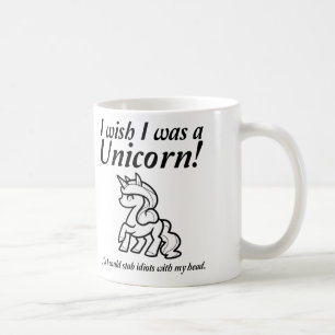 Taza De Café Camiseta Divertida de Apuñalamiento de Unicornio