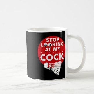 Taza De Café Camiseta divertida de bádminton con volante 