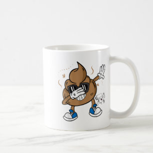 Taza De Café Camiseta divertida de caca haciendo dab - Emoticon