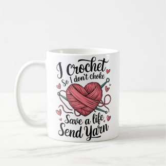 Taza De Café Camiseta divertida de ganchillo humor de artesanía