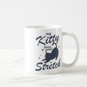 Taza De Café Camiseta divertida de gato estirándose – Regalo de