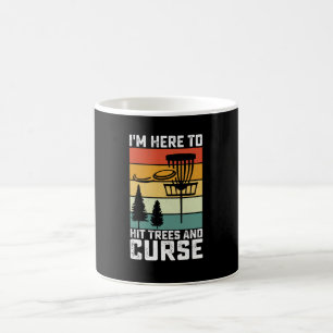 Taza De Café Camiseta divertida de golf de disco Golpea árboles