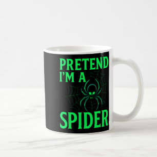 Taza De Café Camiseta Divertida de Halloween de Araña de Mentir