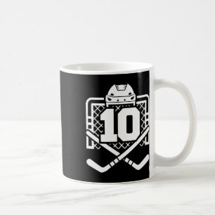 Taza De Café Camiseta divertida de hockey número 10 para jugado