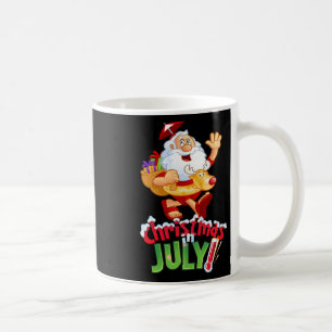Taza De Café Camiseta Divertida De Navidad En Julio Reno De Ver