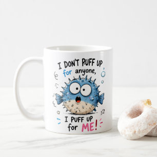 Taza De Café Camiseta divertida de niños de pez globo   Me infl