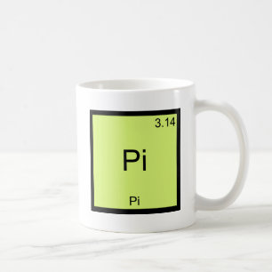 Taza De Café Camiseta divertida de Pi - Elemento de química mat