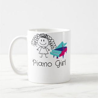 Taza De Café Camiseta Divertida de Pianista para Mujeres y Chic