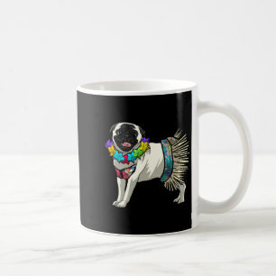 Taza De Café Camiseta divertida de pug - Bailarina de hula rega