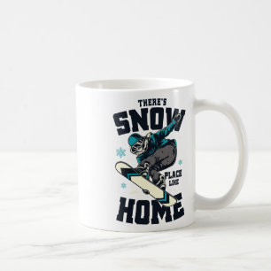 Taza De Café Camiseta Divertida de Snowboarding No Hay Lugar Co