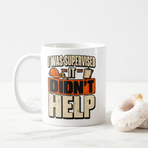 Taza De Café Camiseta divertida de supervisor de construcción