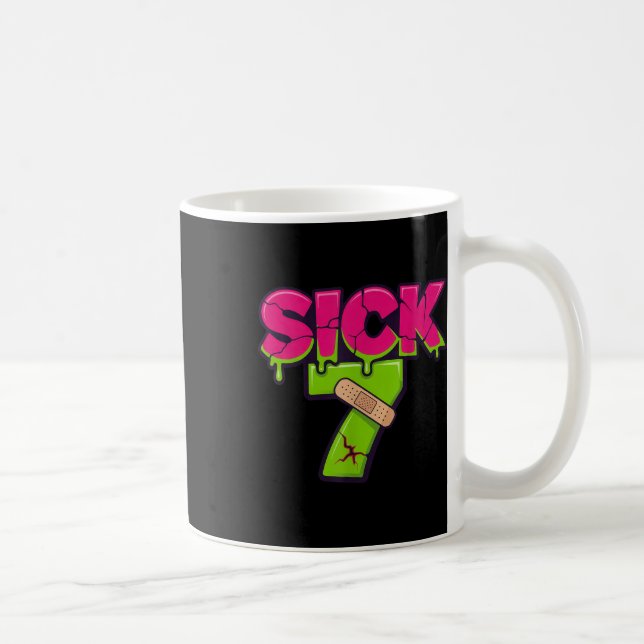 Taza De Café Camiseta divertida del meme de los siete enfermos  (Derecha)