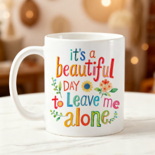 Taza De Café Camiseta Divertida Día Perfecto Déjame Solo Colori