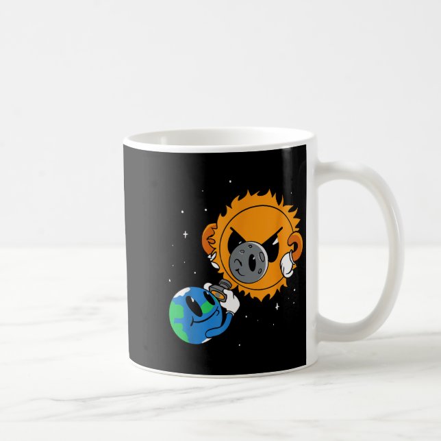 Taza De Café Camiseta Divertida Eclipse Solar (Derecha)