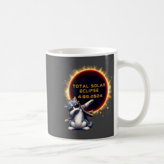 Taza De Café Camiseta Divertida Eclipse Solar Eclipse Total Sol (Derecha)