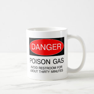 Taza De Café Camiseta Divertida - Gas Venenoso (Evitar Baño)