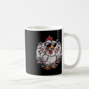 Taza De Café Camiseta Divertida Granja De Pollos Sungles Para H