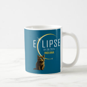 Taza De Café Camiseta Divertida Indiana Eclipse Solar Total Gat