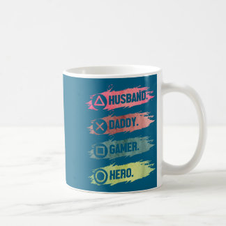 Taza De Café Camiseta Divertida Marido Papá Jugador Héroe Juego